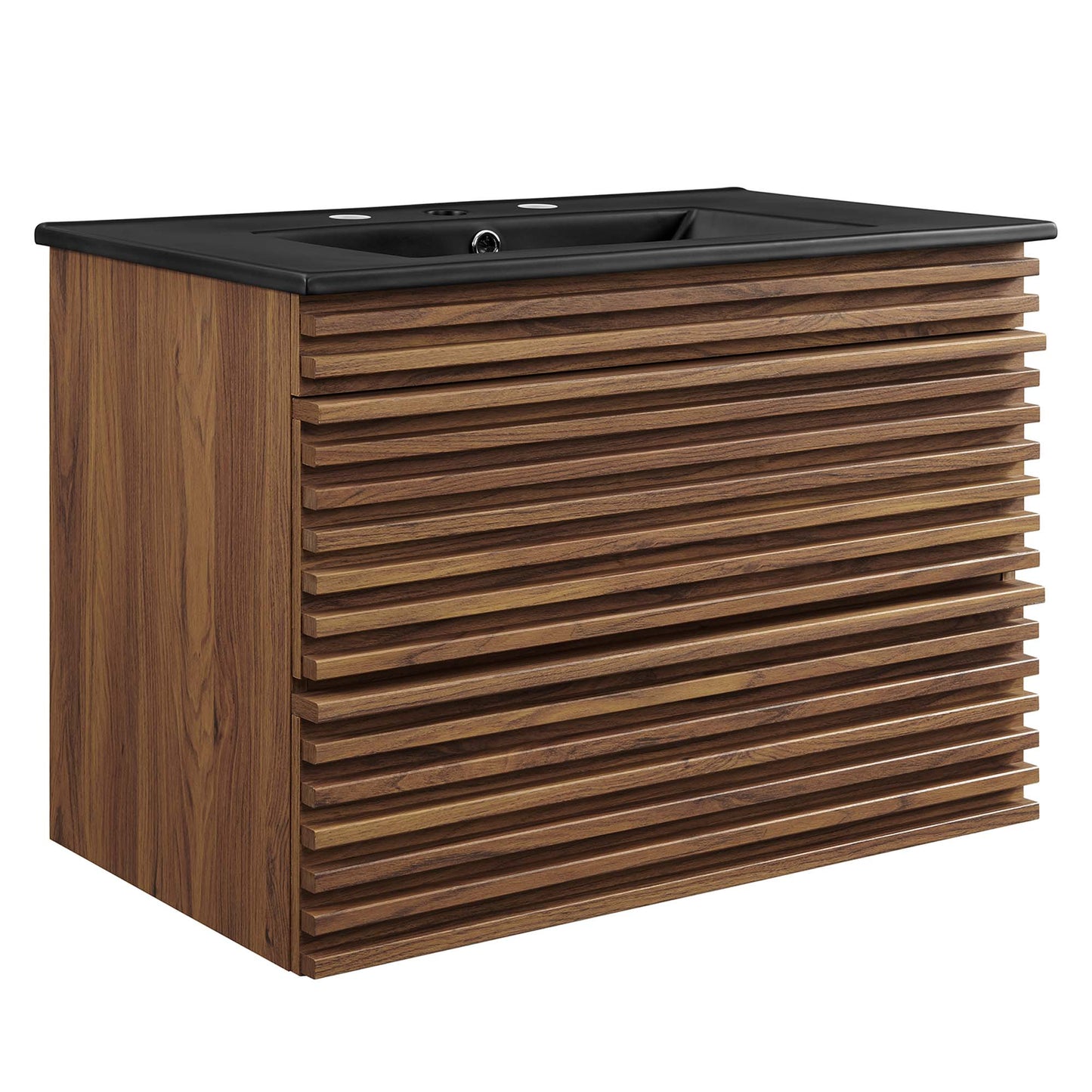 Modway - Render 30" Wall-Mount Bathroom Vanity by Modway  Bathroom Vanities Black - EEI-5417-WAL-BLK