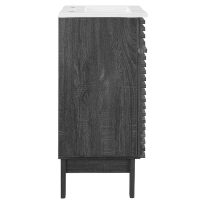 Modway Outlet Render 18" Bathroom Vanity Cabinet by Modway  Bathroom Furniture Charcoal White - EEI-5420-CHA-WHI