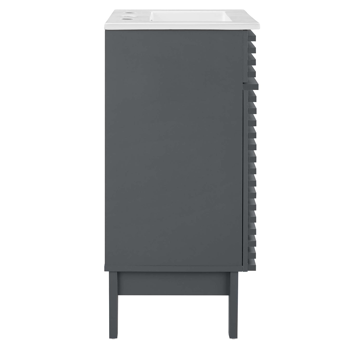 Modway Outlet Render 18" Bathroom Vanity Cabinet by Modway  Bathroom Furniture Gray White - EEI-5420-GRY-WHI