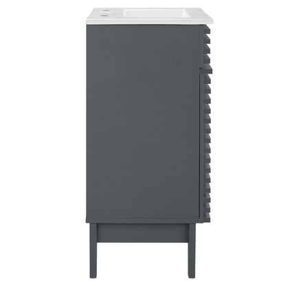 Modway Outlet Render 18" Bathroom Vanity Cabinet by Modway  Bathroom Furniture Gray White - EEI-5420-GRY-WHI