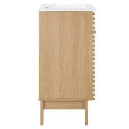 Modway - Render 18" Bathroom Vanity Cabinet by Modway  Bathroom Vanities White - EEI-5420-OAK-WHI