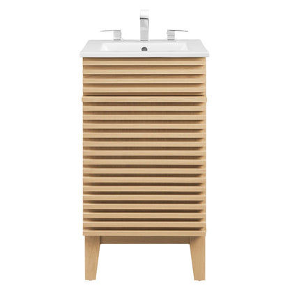 Modway - Render 18" Bathroom Vanity Cabinet by Modway  Bathroom Vanities White - EEI-5420-OAK-WHI