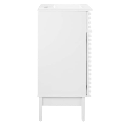 Modway Outlet Render 18" Bathroom Vanity Cabinet by Modway  Bathroom Furniture White White - EEI-5420-WHI-WHI