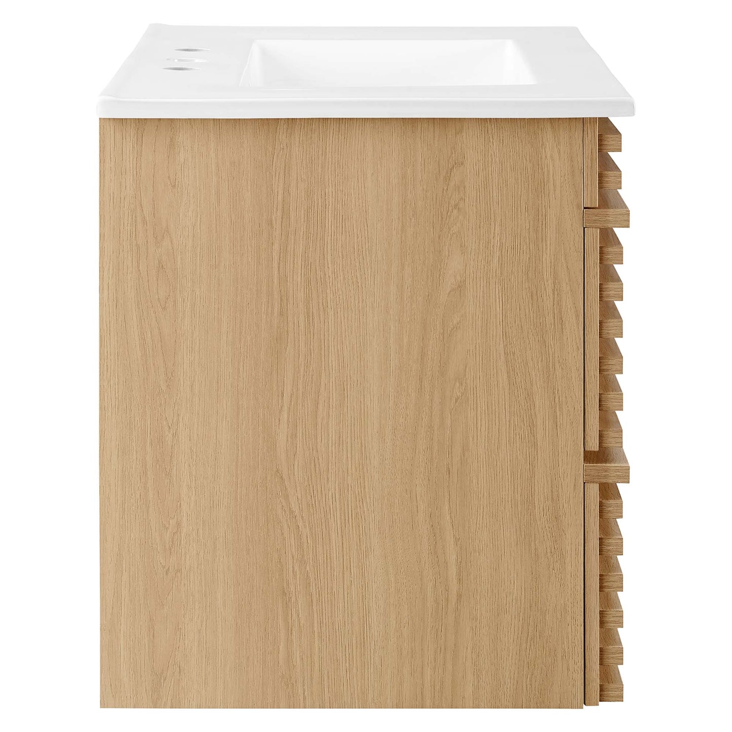 Modway - Render 30" Wall-Mount Bathroom Vanity by Modway  Bathroom Vanities White - EEI-5421-OAK-WHI