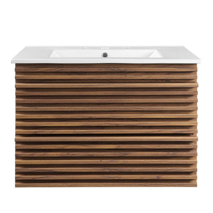 Modway - Render 30" Wall-Mount Bathroom Vanity by Modway  Bathroom Vanities Brown - EEI-5421-WAL-WHI