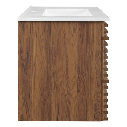 Modway - Render 30" Wall-Mount Bathroom Vanity by Modway  Bathroom Vanities Brown - EEI-5421-WAL-WHI