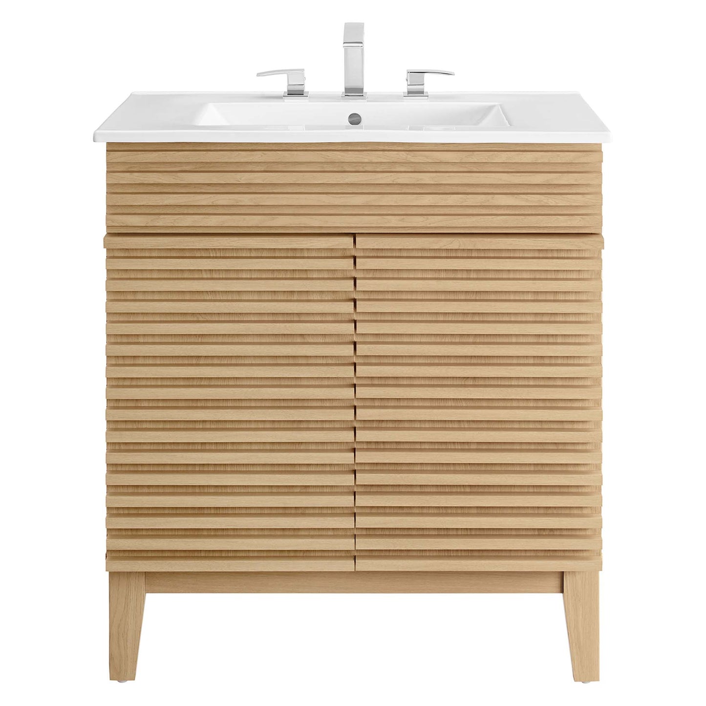 Modway - Render 30" Bathroom Vanity Cabinet by Modway  Bathroom Vanities White - EEI-5422-OAK-WHI