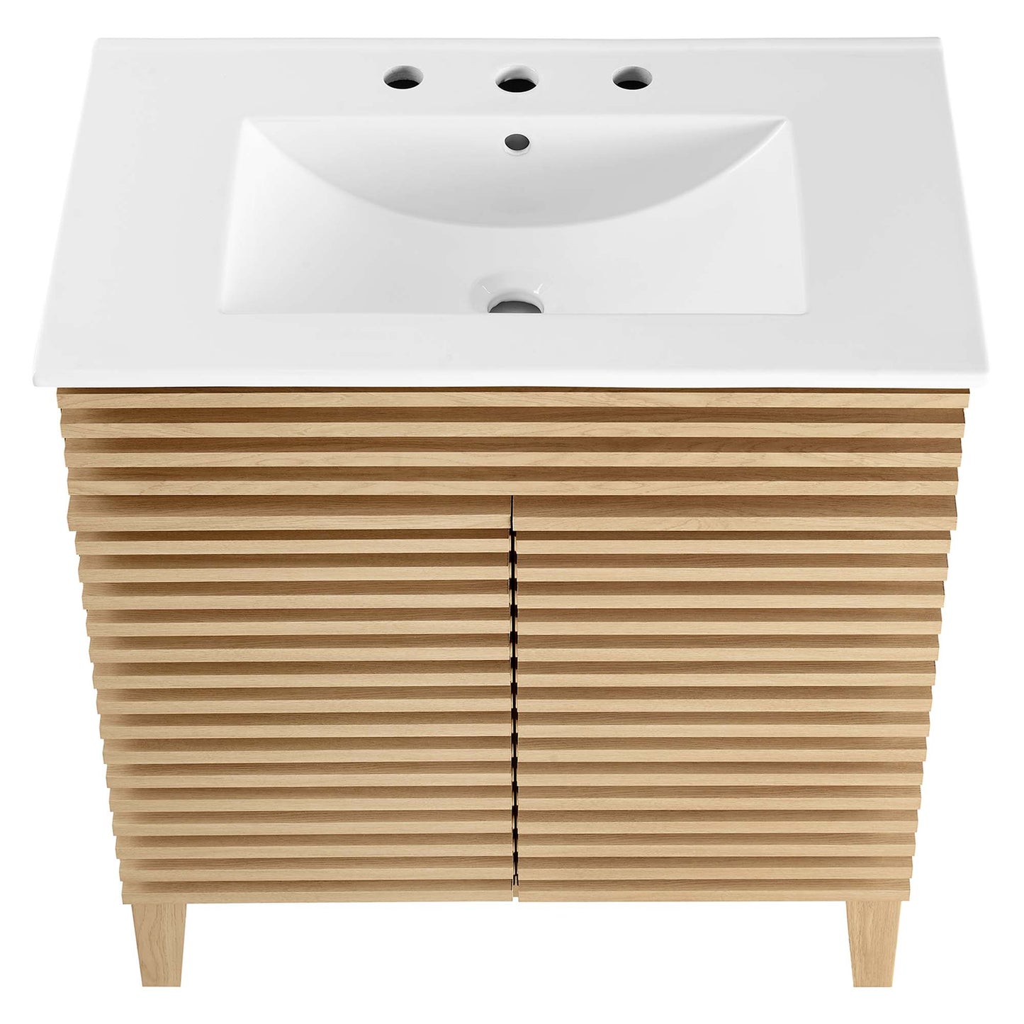 Modway - Render 30" Bathroom Vanity Cabinet by Modway  Bathroom Vanities White - EEI-5422-OAK-WHI