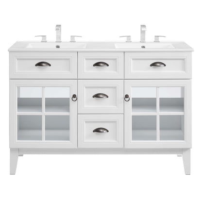 Modway - Isle 48" Double Bathroom Vanity Cabinet by Modway  Bathroom Vanities White - EEI-5428-WHI-WHI