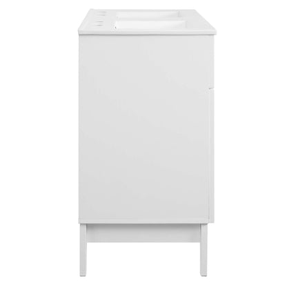 Modway - Isle 48" Double Bathroom Vanity Cabinet by Modway  Bathroom Vanities White - EEI-5428-WHI-WHI