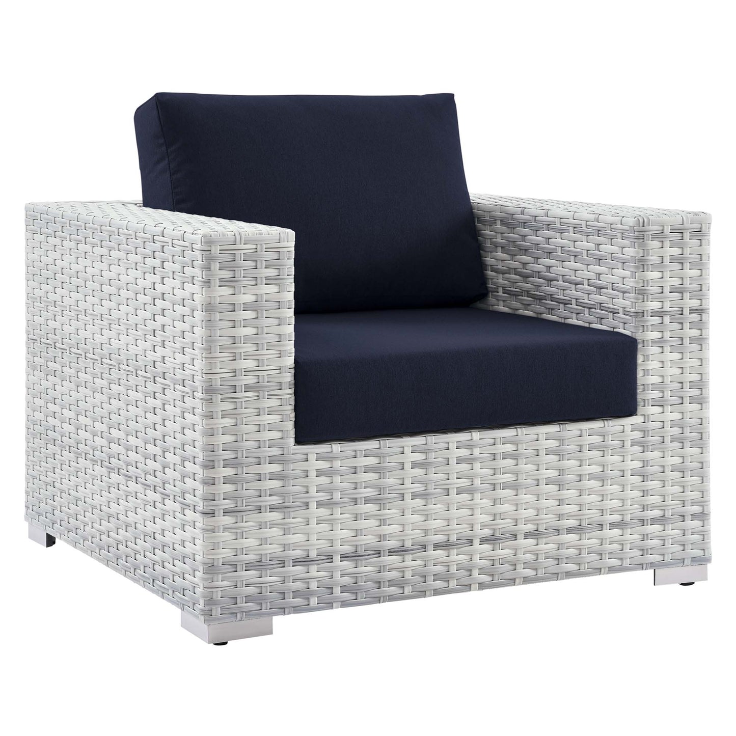 Modway - Convene 3-Piece Outdoor Patio Set by Modway  Outdoor Furniture Sofa Sectionals Blue - EEI-5444-LGR-NAV