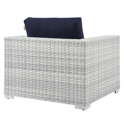 Modway - Convene 3-Piece Outdoor Patio Set by Modway  Outdoor Furniture Sofa Sectionals Blue - EEI-5444-LGR-NAV