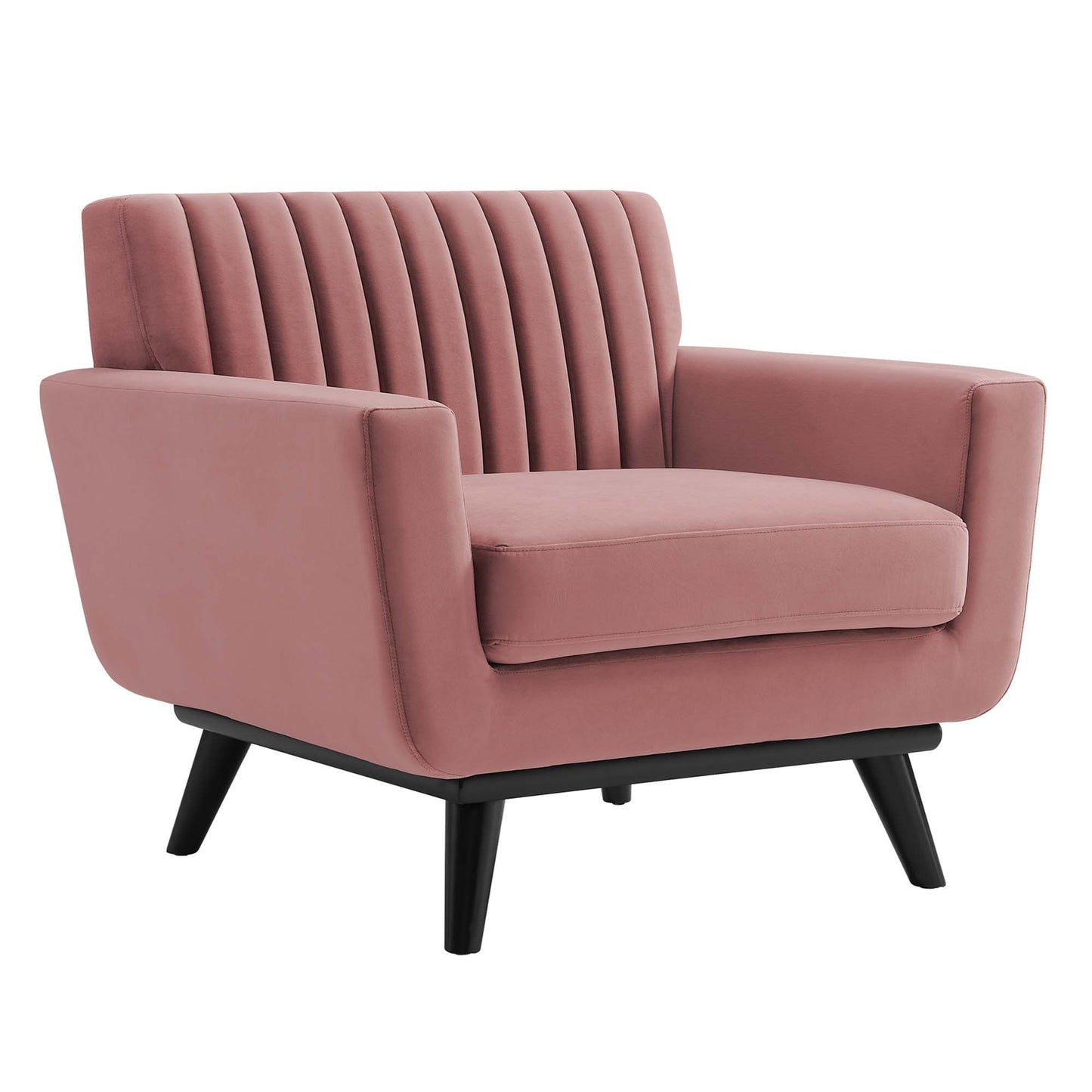 Modway Outlet Engage Channel Tufted Performance Velvet Armchair by Modway  Living Room Furniture Dusty Rose - EEI-5457-DUS