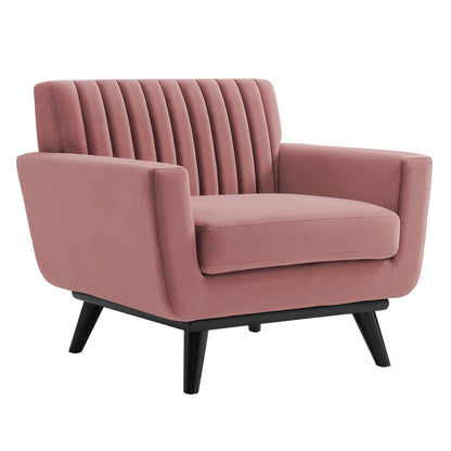 Modway Outlet Engage Channel Tufted Performance Velvet Armchair by Modway  Living Room Furniture Dusty Rose - EEI-5457-DUS