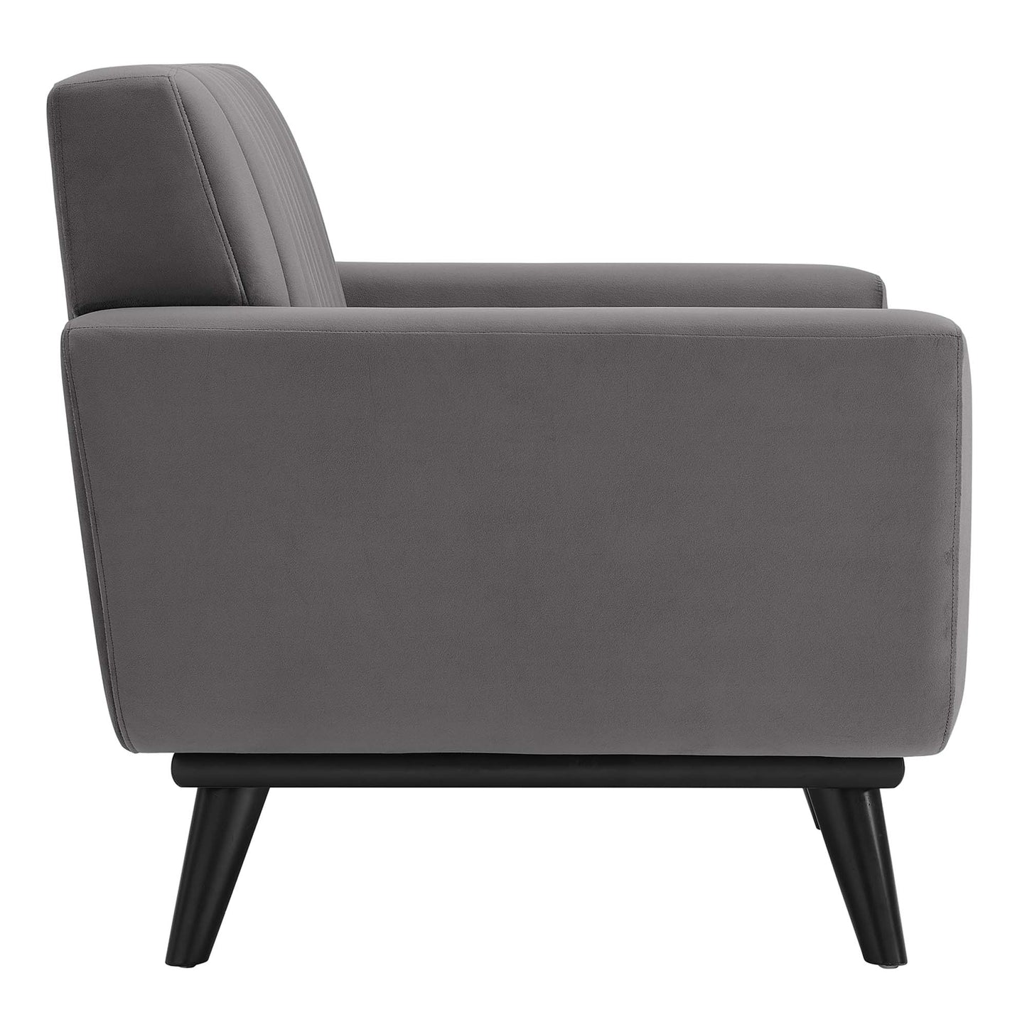 Modway Outlet Engage Channel Tufted Performance Velvet Armchair by Modway  Living Room Furniture Gray - EEI-5457-GRY