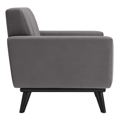 Modway Outlet Engage Channel Tufted Performance Velvet Armchair by Modway  Living Room Furniture Gray - EEI-5457-GRY