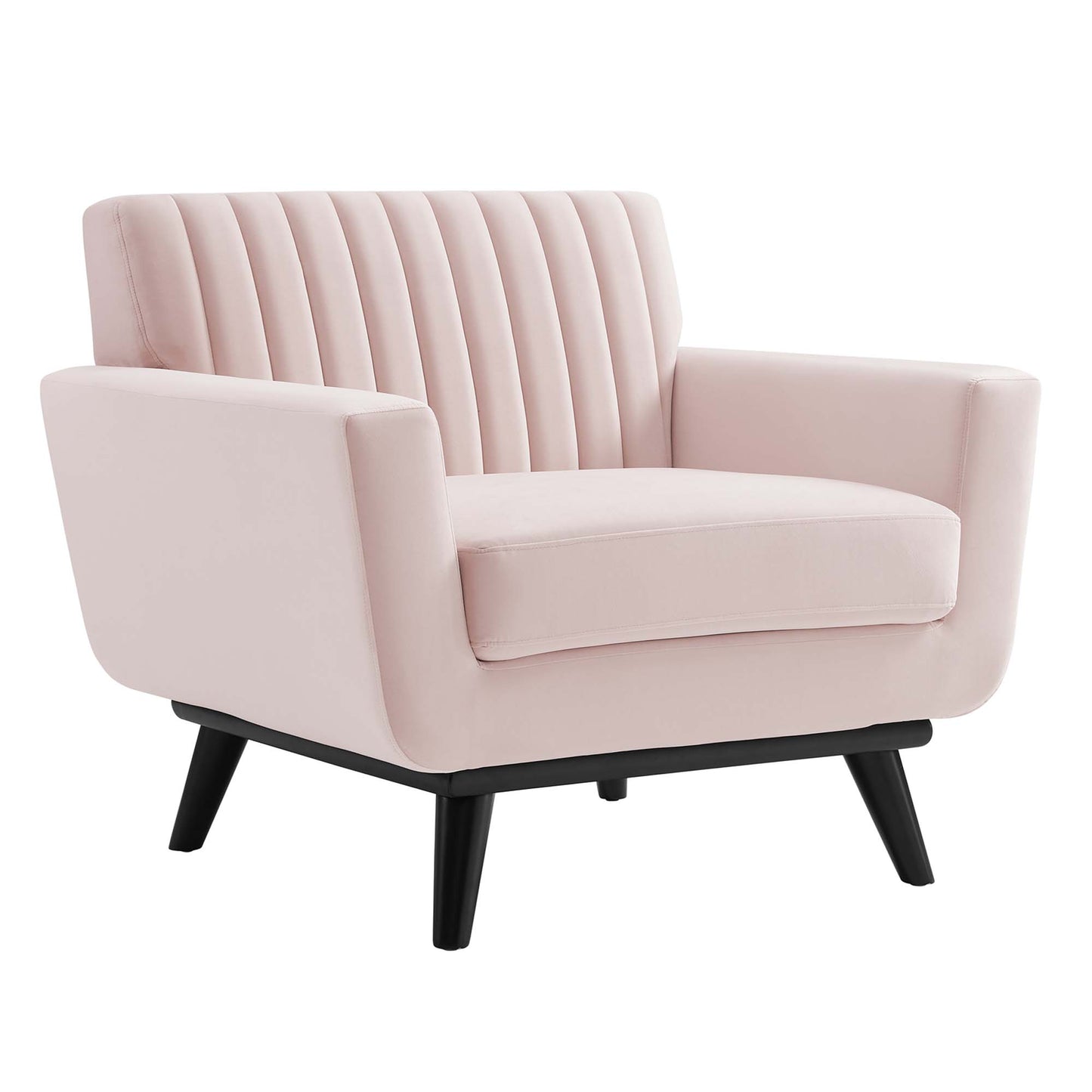 Modway Outlet Engage Channel Tufted Performance Velvet Armchair by Modway  Living Room Furniture Pink - EEI-5457-PNK