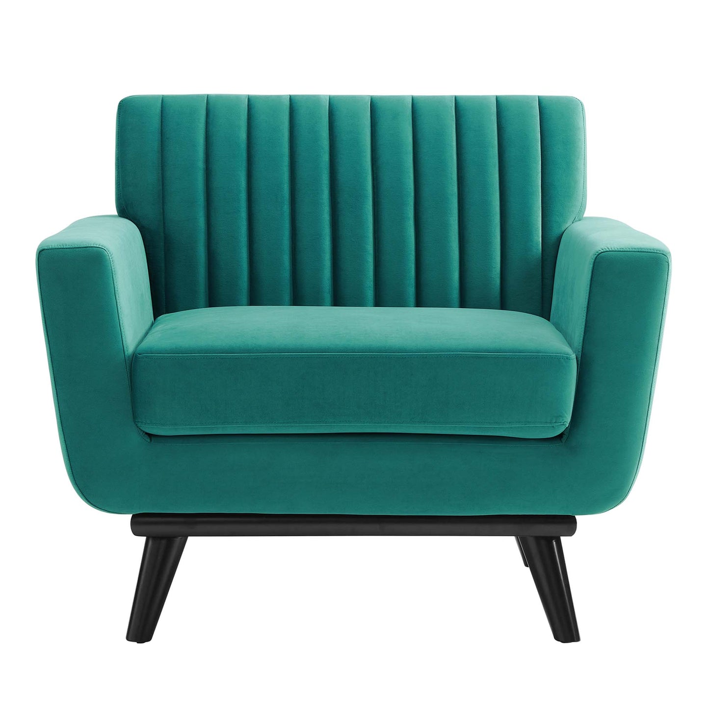 Modway Outlet Engage Channel Tufted Performance Velvet Armchair by Modway  Living Room Furniture Teal - EEI-5457-TEA