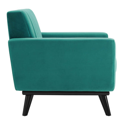 Modway Outlet Engage Channel Tufted Performance Velvet Armchair by Modway  Living Room Furniture Teal - EEI-5457-TEA