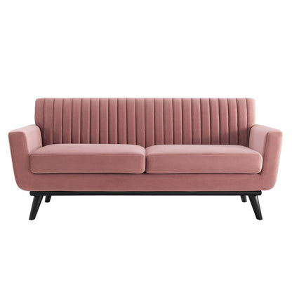 Modway Outlet Engage Channel Tufted Performance Velvet Loveseat by Modway  Living Room Furniture Dusty Rose - EEI-5458-DUS