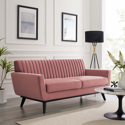 Modway Outlet Engage Channel Tufted Performance Velvet Loveseat by Modway  Living Room Furniture Dusty Rose - EEI-5458-DUS