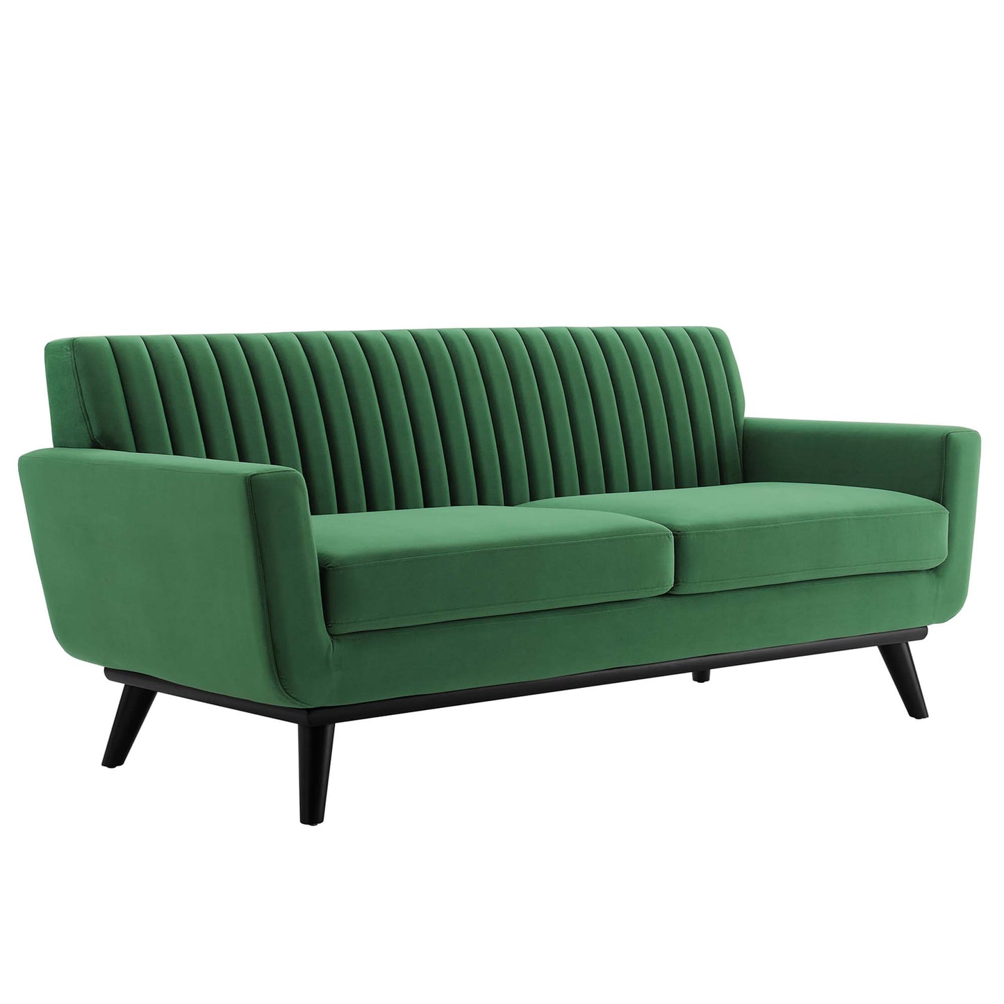 Modway Outlet Engage Channel Tufted Performance Velvet Loveseat by Modway  Living Room Furniture Emerald - EEI-5458-EME