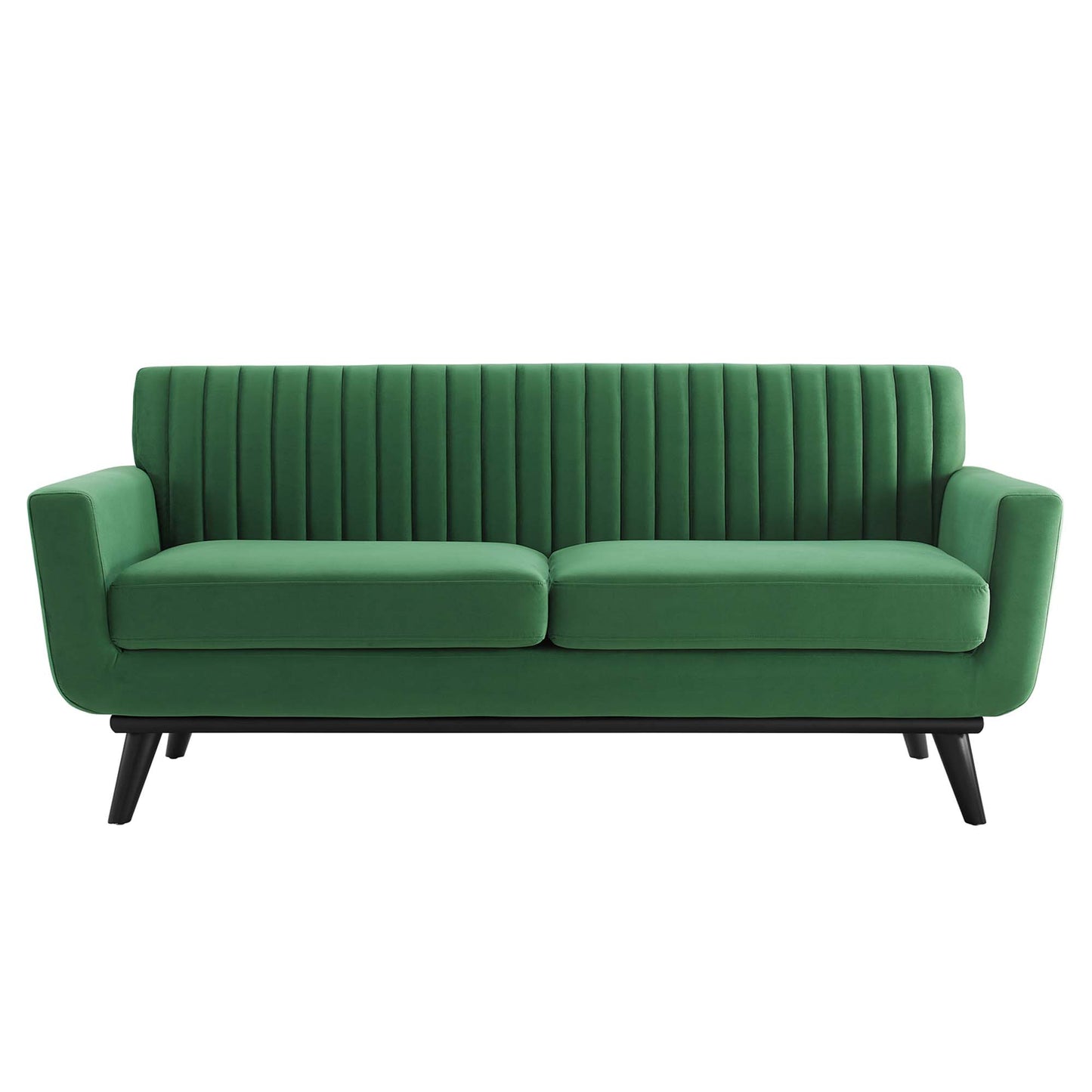 Modway Outlet Engage Channel Tufted Performance Velvet Loveseat by Modway  Living Room Furniture Emerald - EEI-5458-EME