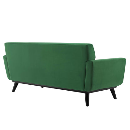 Modway Outlet Engage Channel Tufted Performance Velvet Loveseat by Modway  Living Room Furniture Emerald - EEI-5458-EME