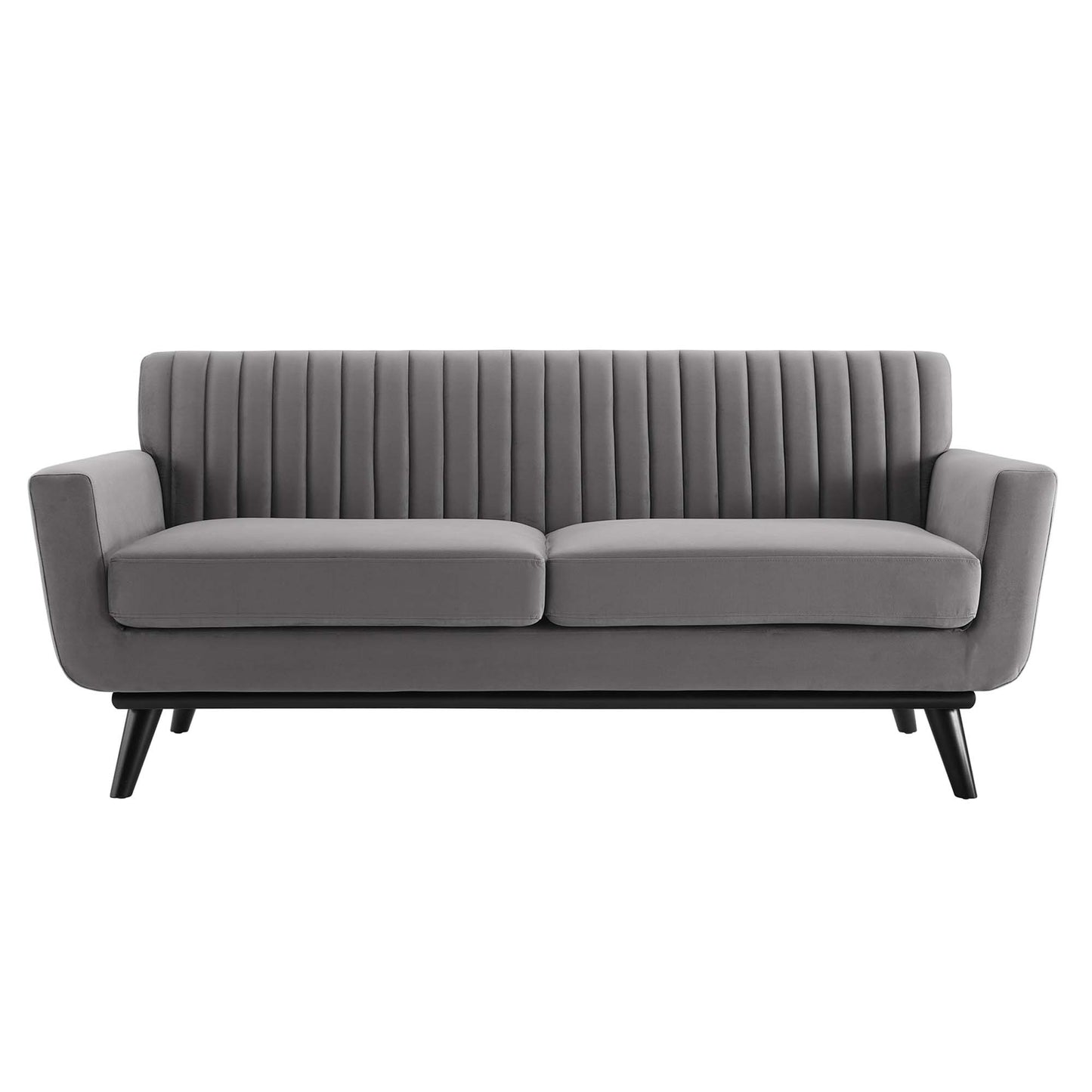 Modway Outlet Engage Channel Tufted Performance Velvet Loveseat by Modway  Living Room Furniture Gray - EEI-5458-GRY