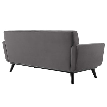 Modway Outlet Engage Channel Tufted Performance Velvet Loveseat by Modway  Living Room Furniture Gray - EEI-5458-GRY