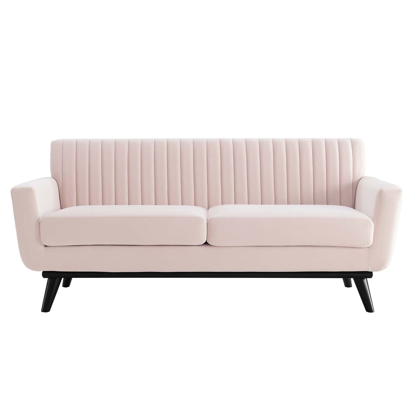 Modway Outlet Engage Channel Tufted Performance Velvet Loveseat by Modway  Living Room Furniture Pink - EEI-5458-PNK