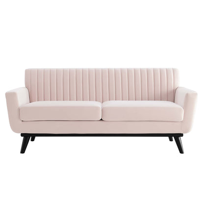 Modway Outlet Engage Channel Tufted Performance Velvet Loveseat by Modway  Living Room Furniture Pink - EEI-5458-PNK