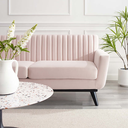 Modway Outlet Engage Channel Tufted Performance Velvet Loveseat by Modway  Living Room Furniture Pink - EEI-5458-PNK