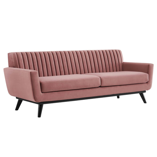 Modway Outlet Engage Channel Tufted Performance Velvet Sofa by Modway  Living Room Furniture Dusty Rose - EEI-5459-DUS