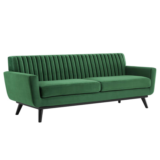 Modway Outlet Engage Channel Tufted Performance Velvet Sofa by Modway  Living Room Furniture Emerald - EEI-5459-EME