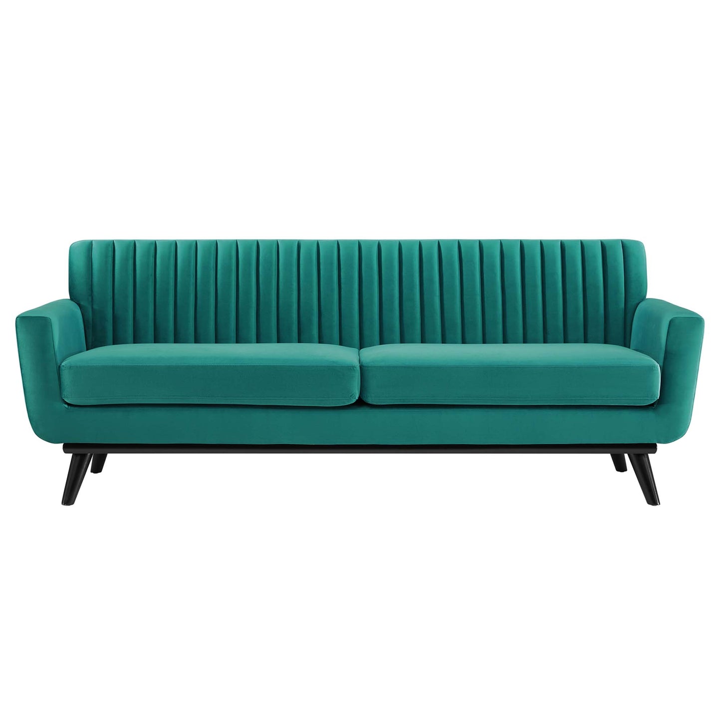Modway Outlet Engage Channel Tufted Performance Velvet Sofa by Modway  Living Room Furniture Teal - EEI-5459-TEA