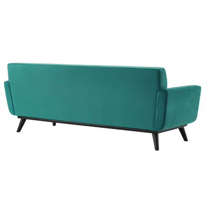 Modway Outlet Engage Channel Tufted Performance Velvet Sofa by Modway  Living Room Furniture Teal - EEI-5459-TEA