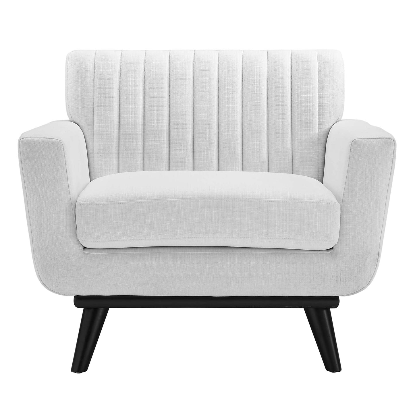 Modway Outlet Engage Channel Tufted Fabric Armchair by Modway  Living Room Furniture White - EEI-5460-WHI