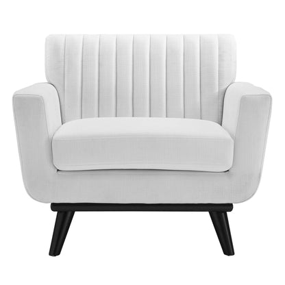 Modway Outlet Engage Channel Tufted Fabric Armchair by Modway  Living Room Furniture White - EEI-5460-WHI