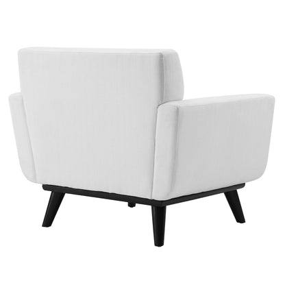 Modway Outlet Engage Channel Tufted Fabric Armchair by Modway  Living Room Furniture White - EEI-5460-WHI
