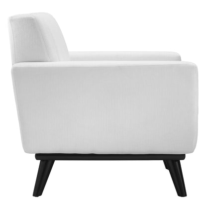 Modway Outlet Engage Channel Tufted Fabric Armchair by Modway  Living Room Furniture White - EEI-5460-WHI