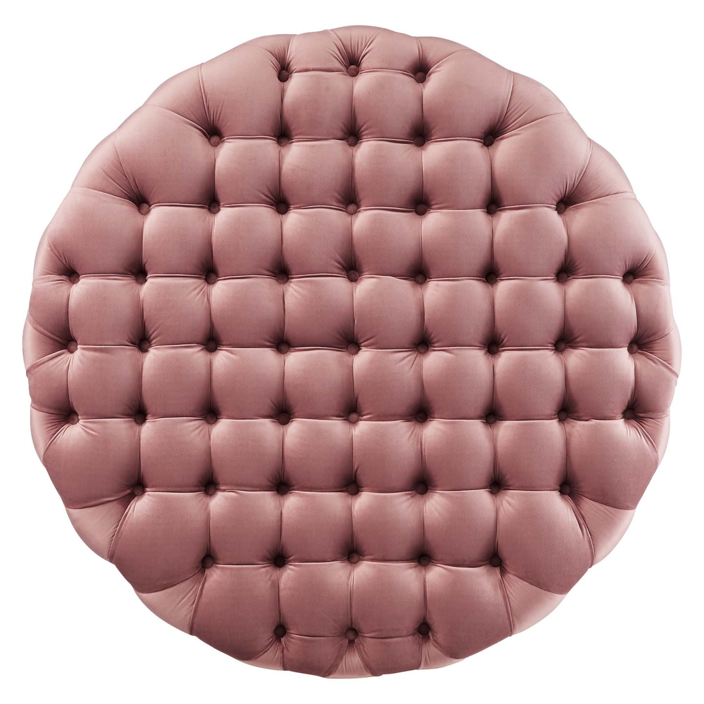 Modway - Amour Tufted Button Large Round Performance Velvet Ottoman by Modway  Living Room Sofas and Armchairs Red - EEI-5469-DUS