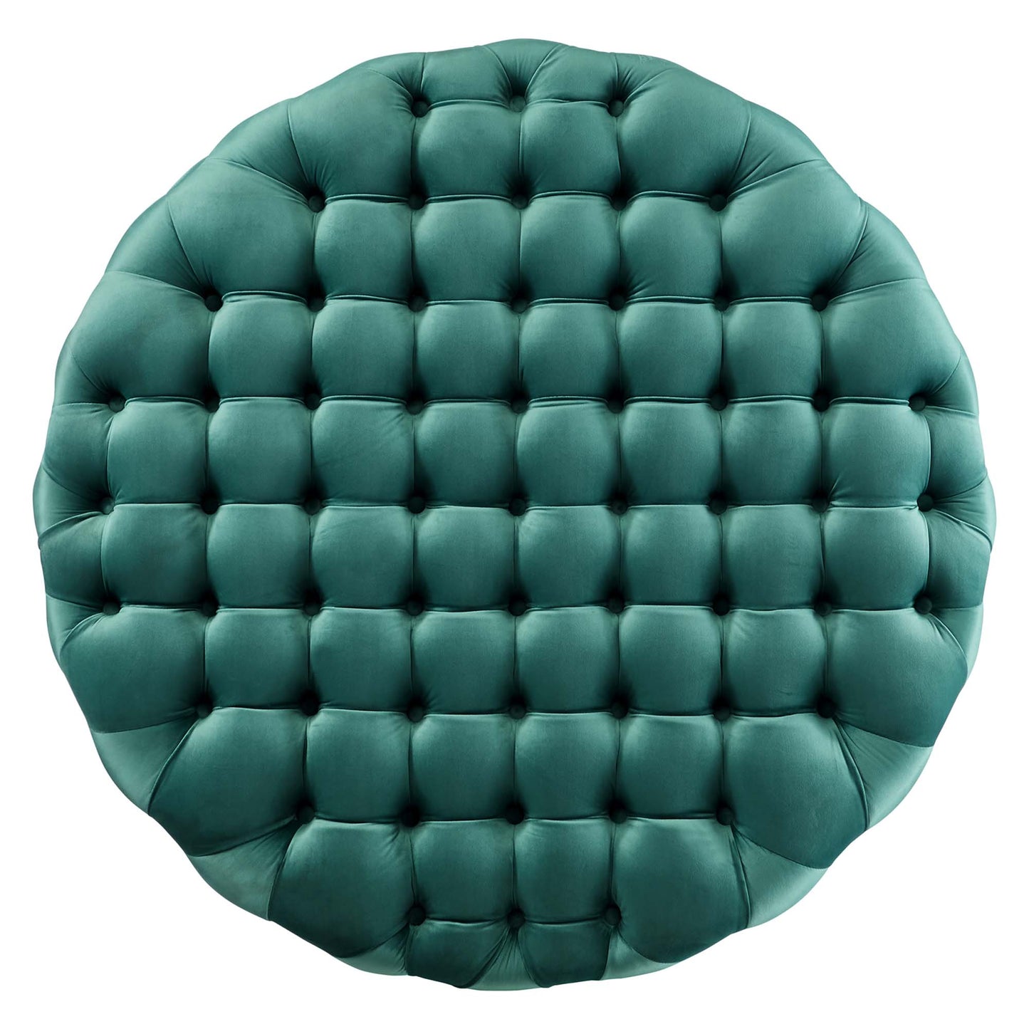 Modway - Amour Tufted Button Large Round Performance Velvet Ottoman by Modway  Living Room Sofas and Armchairs Blue - EEI-5469-TEA