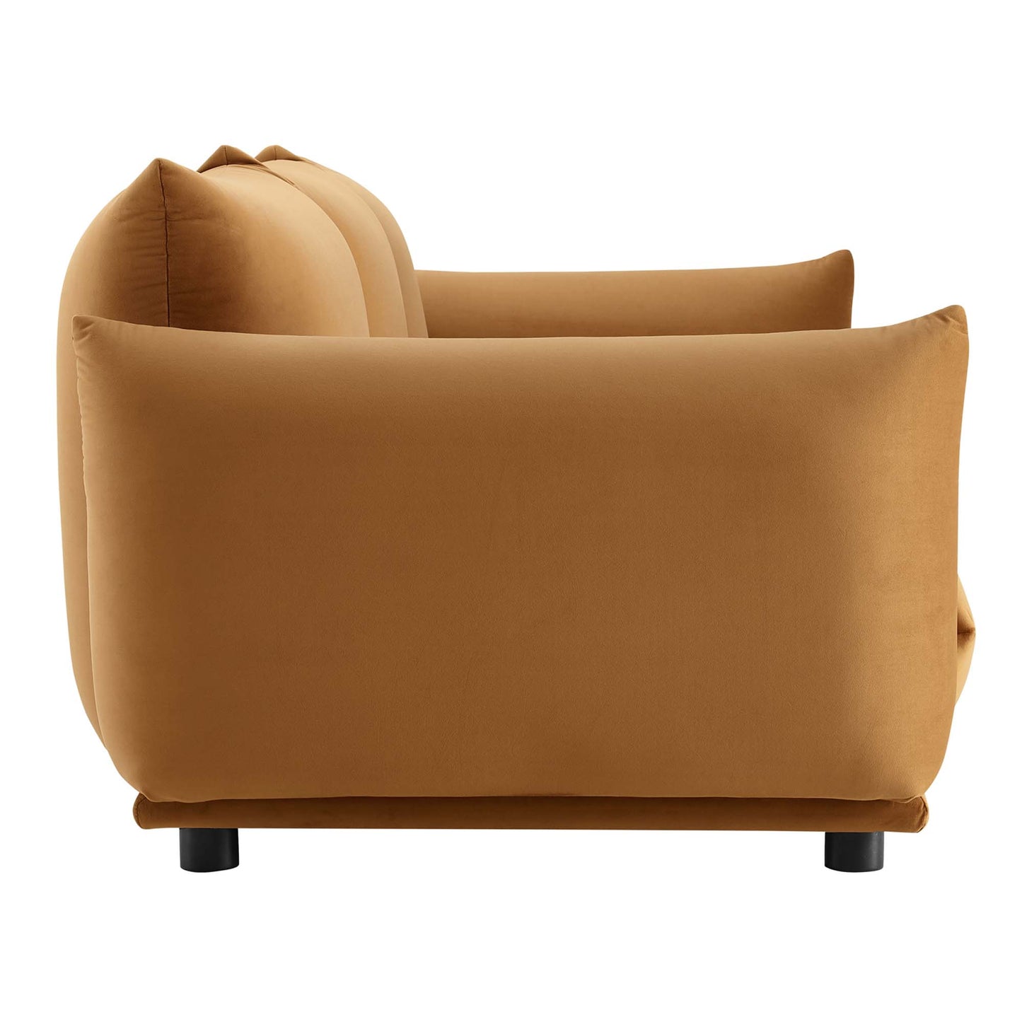 Modway Outlet Copious Performance Velvet Sofa by Modway  Living Room Furniture Cognac - EEI-5470-COG