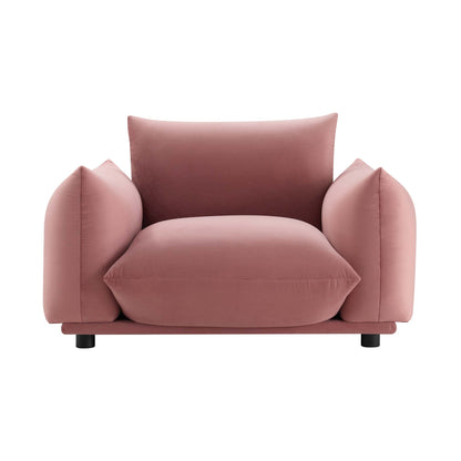 Modway Outlet Copious Performance Velvet Armchair by Modway  Living Room Furniture Dusty Rose - EEI-5472-DUS