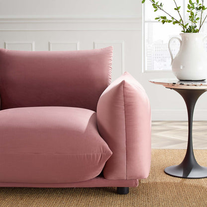 Modway Outlet Copious Performance Velvet Armchair by Modway  Living Room Furniture Dusty Rose - EEI-5472-DUS