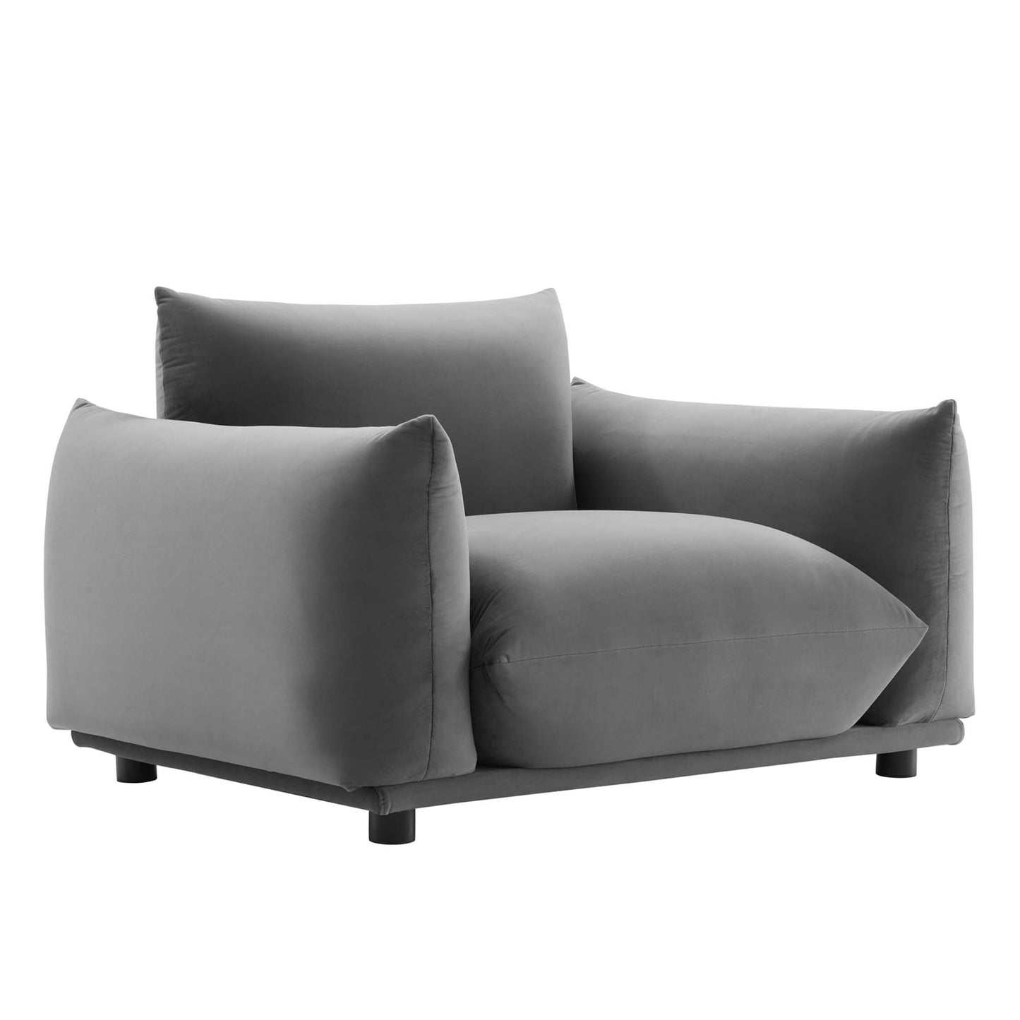 Modway Outlet Copious Performance Velvet Armchair by Modway  Living Room Furniture Gray - EEI-5472-GRY