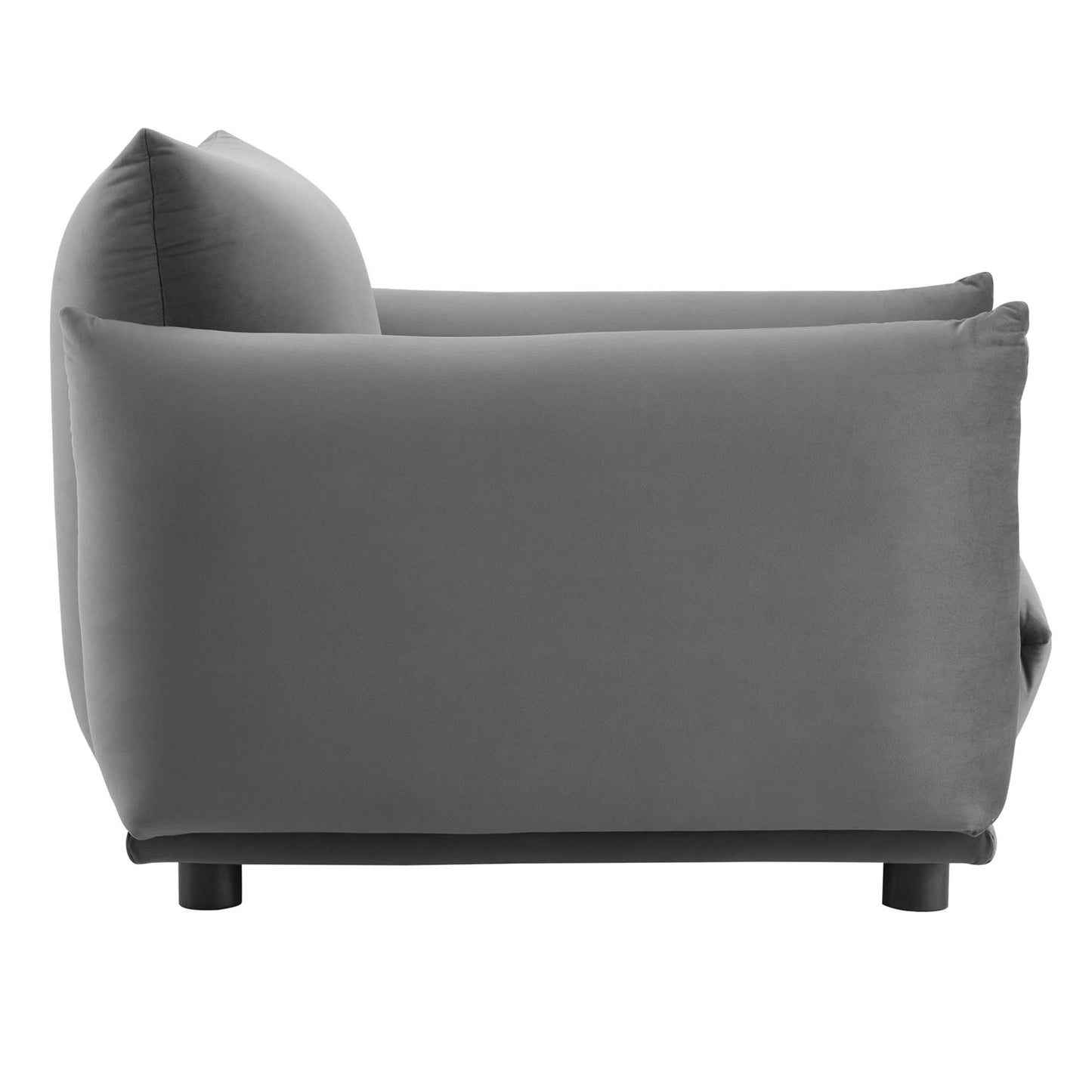 Modway Outlet Copious Performance Velvet Armchair by Modway  Living Room Furniture Gray - EEI-5472-GRY