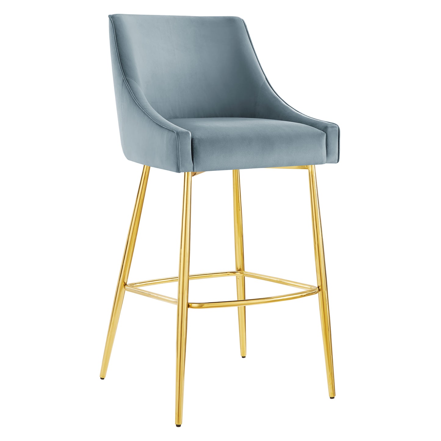 Modway Outlet Discern Performance Velvet Bar Stool by Modway  Bar and Dining Furniture Light Blue - EEI-5473-LBU