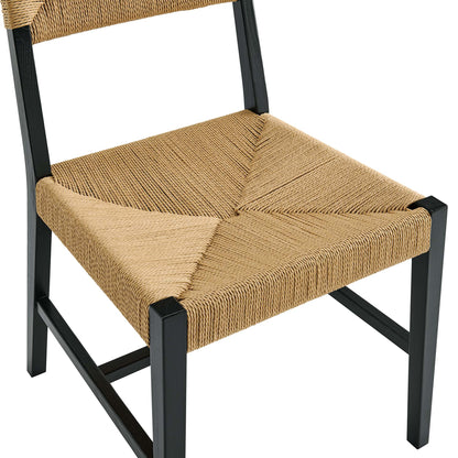 Modway - Bodie Wood Dining Chair by Modway  Bar and Dining Dining Chairs White - EEI-5489-BLK-NAT